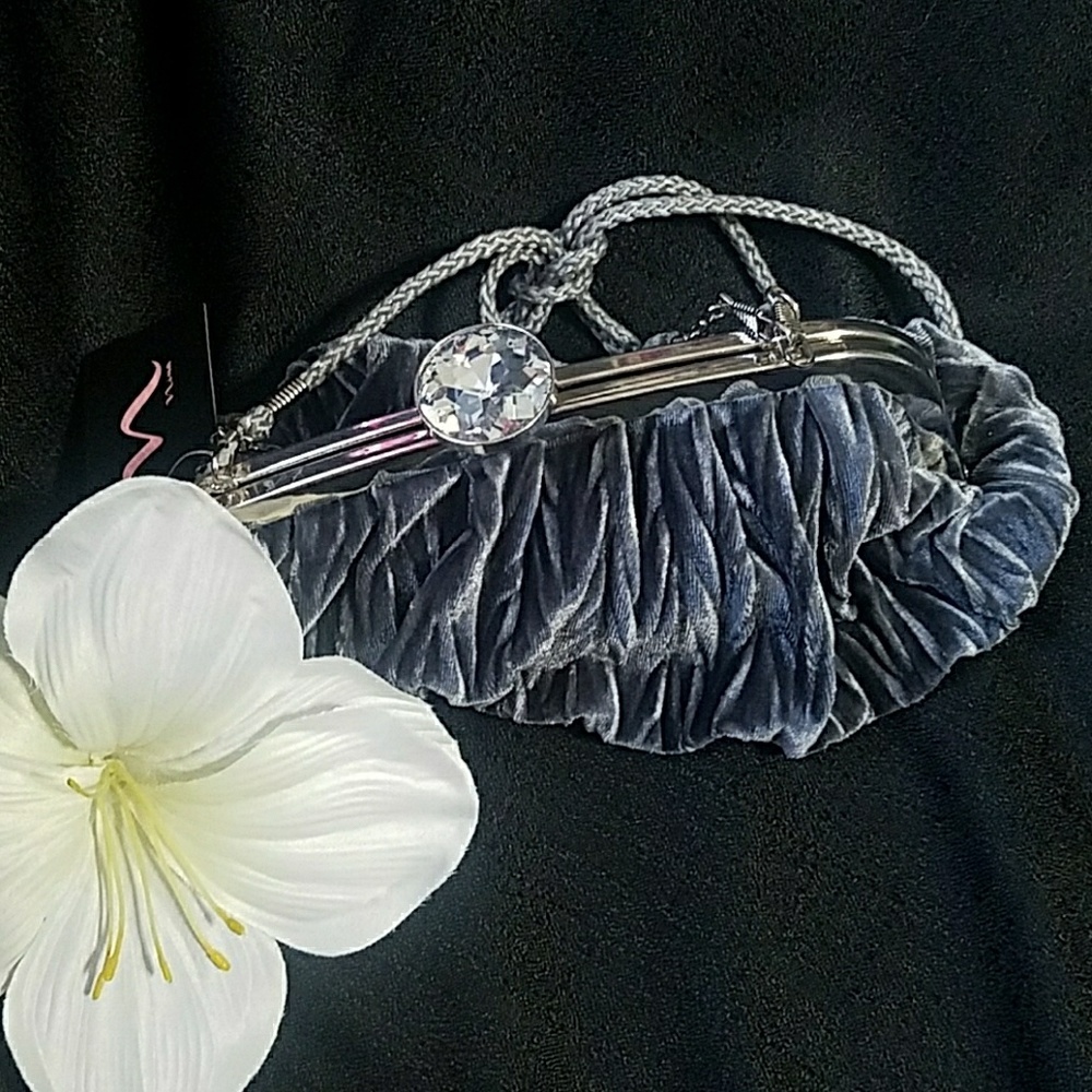 velvet gray diamond clutch/purse!